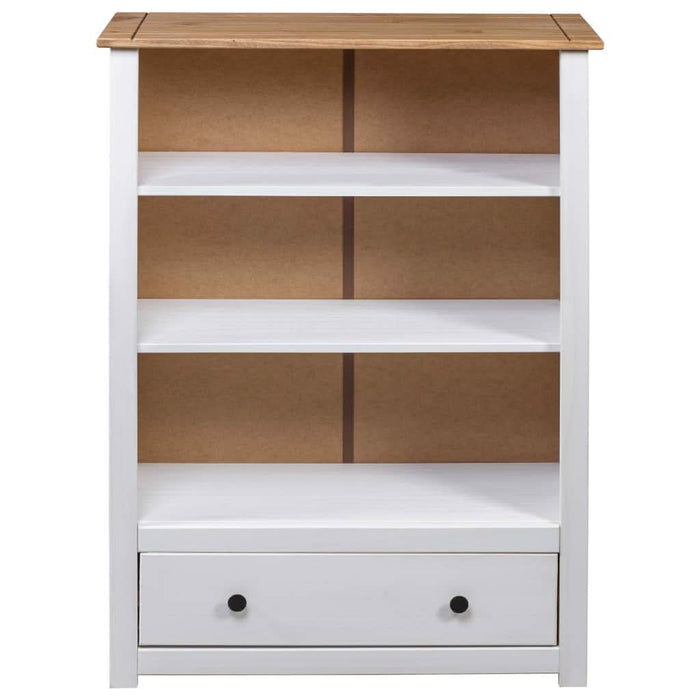Bibliotecă, alb, 80x35x110 cm, lemn masiv de pin, gama Panama - WALTI WALTI