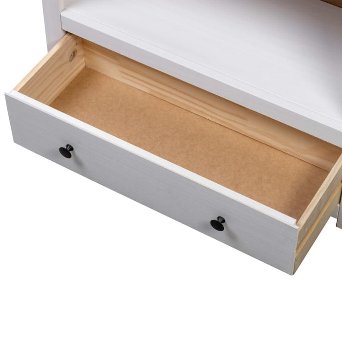 Bibliotecă, alb, 80x35x110 cm, lemn masiv de pin, gama Panama - WALTI WALTI