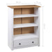 Bibliotecă, alb, 80x35x110 cm, lemn masiv de pin, gama Panama - WALTI WALTI