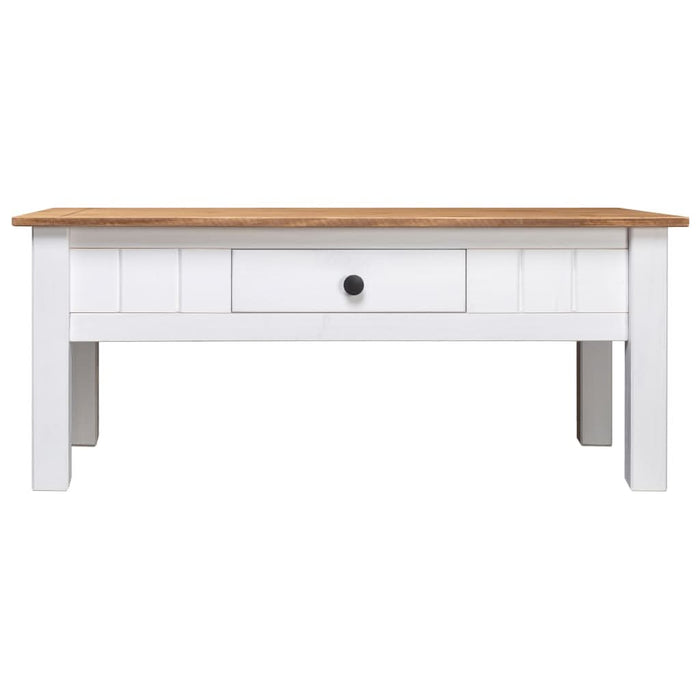 Măsuță de cafea alb 100x60x45 cm lemn masiv de pin gama Panama - WALTI WALTI
