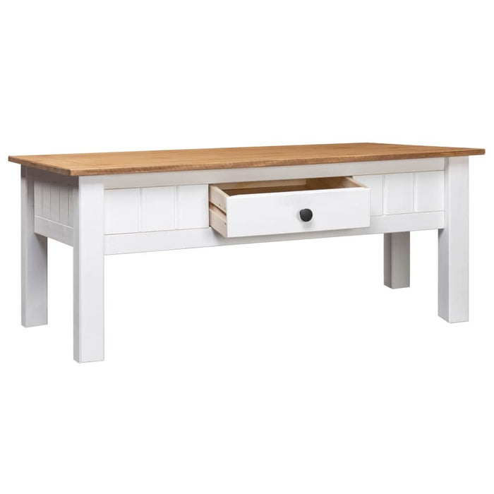 Măsuță de cafea alb 100x60x45 cm lemn masiv de pin gama Panama - WALTI WALTI