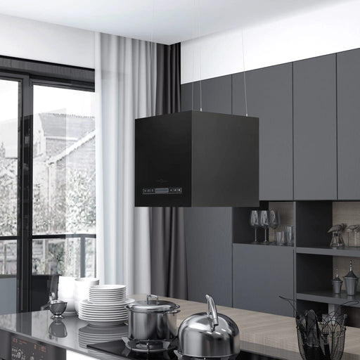 Hotă suspendată insulă, LCD tactil, 37 cm, oțel - WALTI WALTI