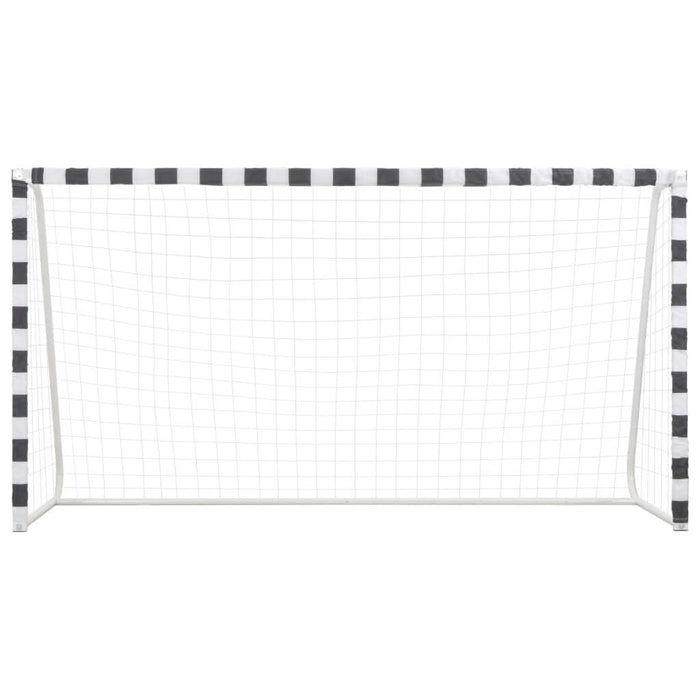 Poartă de fotbal, negru și alb, 300 x 160 x 90 cm, metal - WALTI WALTI