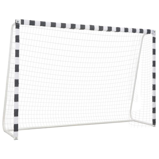 Poartă de fotbal, negru și alb, 300 x 200 x 90 cm, metal - WALTI WALTI