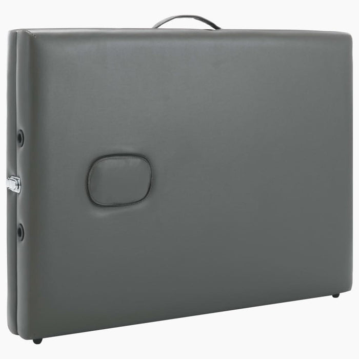 Masă de masaj cu 3 zone, cadru din lemn, antracit, 186 x 68 cm - WALTI WALTI