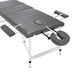 Masă de masaj cu 3 zone, cadru aluminiu, antracit, 186 x 68 cm - WALTI WALTI