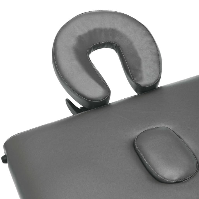 Masă de masaj cu 3 zone, cadru aluminiu, antracit, 186 x 68 cm - WALTI WALTI