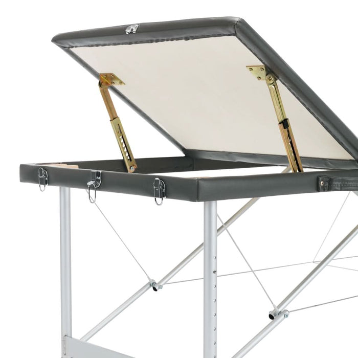Masă de masaj cu 3 zone, cadru aluminiu, antracit, 186 x 68 cm - WALTI WALTI