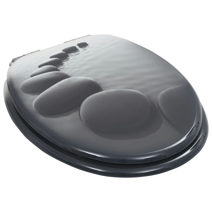 Capace WC cu închidere silențioasă, 2 buc., MDF, design pietre - WALTI WALTI