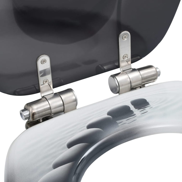 Capace WC cu închidere silențioasă, 2 buc., MDF, design pietre - WALTI WALTI