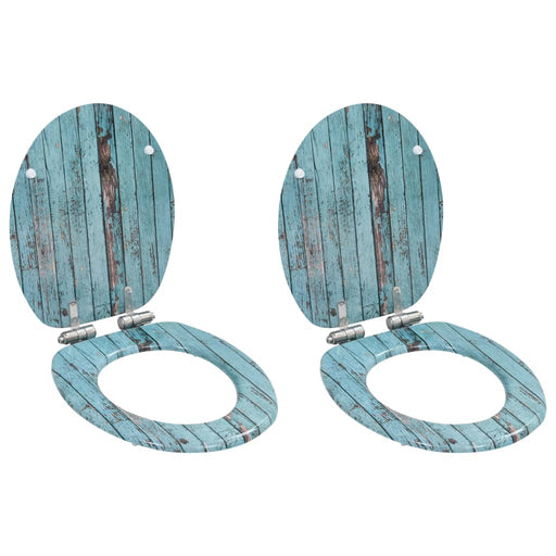 Capace WC închidere silențioasă, 2 buc., MDF, design lemn vechi - WALTI WALTI