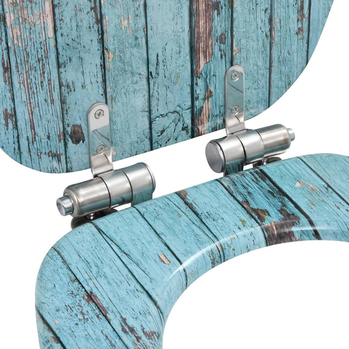 Capace WC închidere silențioasă, 2 buc., MDF, design lemn vechi - WALTI WALTI