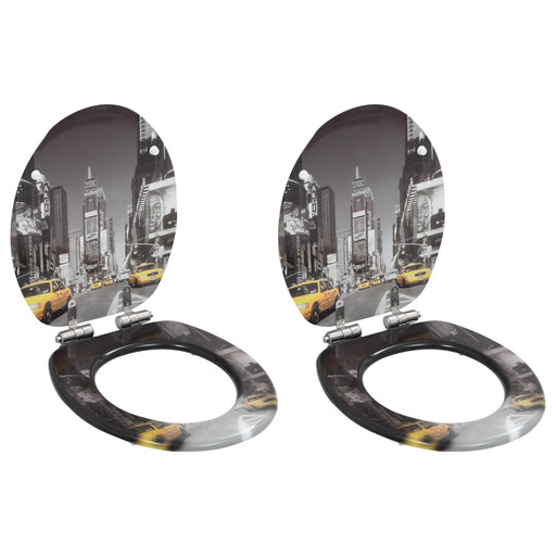 Capace WC cu închidere silențioasă 2 buc. MDF design New York - WALTI WALTI