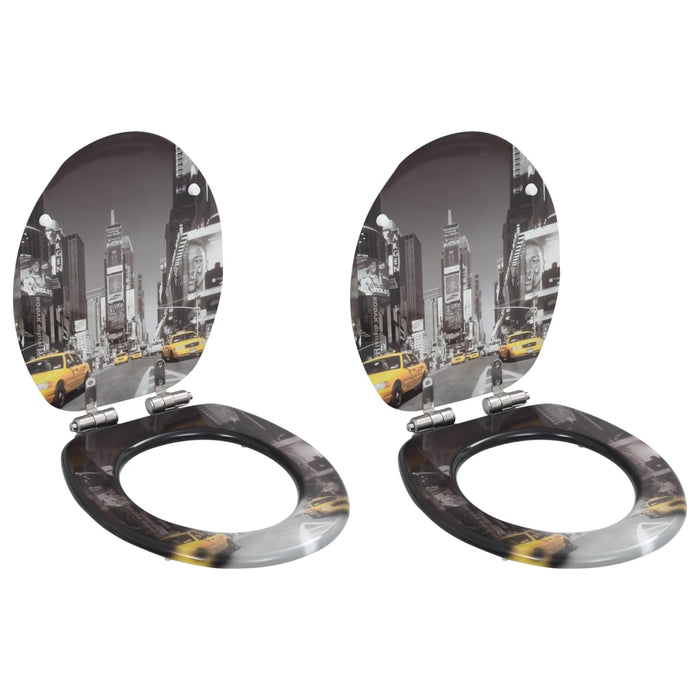 Capace WC cu închidere silențioasă 2 buc. MDF design New York - WALTI WALTI