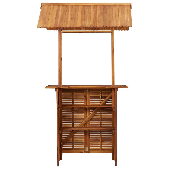 Masă de bar exterior cu acoperiș, 113x106x217 cm, lemn acacia - WALTI WALTI