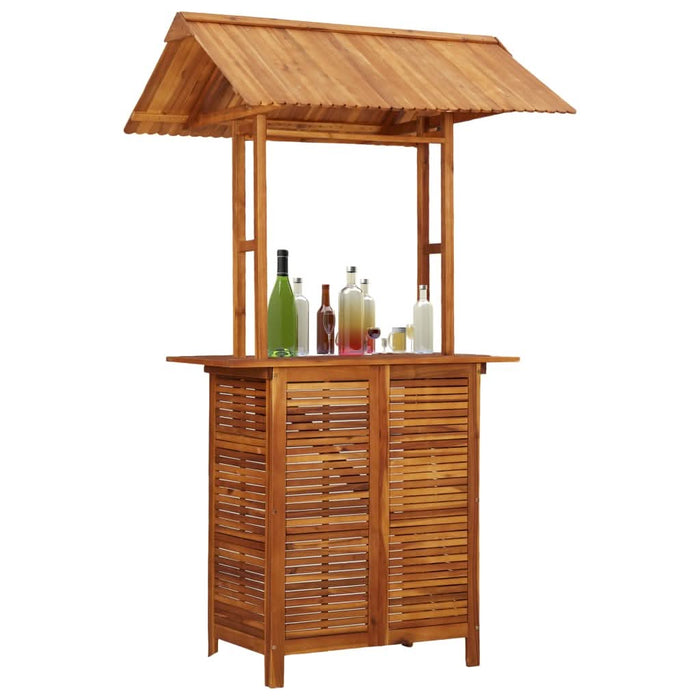 Masă de bar exterior cu acoperiș, 113x106x217 cm, lemn acacia - WALTI WALTI