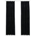 Draperii opace, 2 buc., negru, 140x225 cm, catifea, cu cârlige - WALTI WALTI