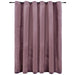 Draperie opacă roz antichizat 290x245 cm catifea inele metalice - WALTI WALTI