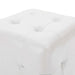 Taburet, 2 buc., alb, 30x30x30 cm, piele ecologică - WALTI WALTI