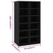 Pantofar, negru, 54x34x100,5 cm, lemn compozit - WALTI WALTI
