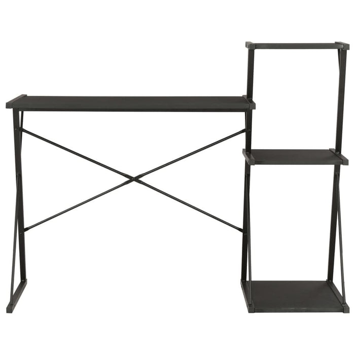 Birou cu raft, negru, 116 x 50 x 93 cm - WALTI WALTI