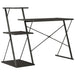 Birou cu raft, negru, 116 x 50 x 93 cm - WALTI WALTI