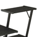 Birou cu raft, negru, 116 x 50 x 93 cm - WALTI WALTI