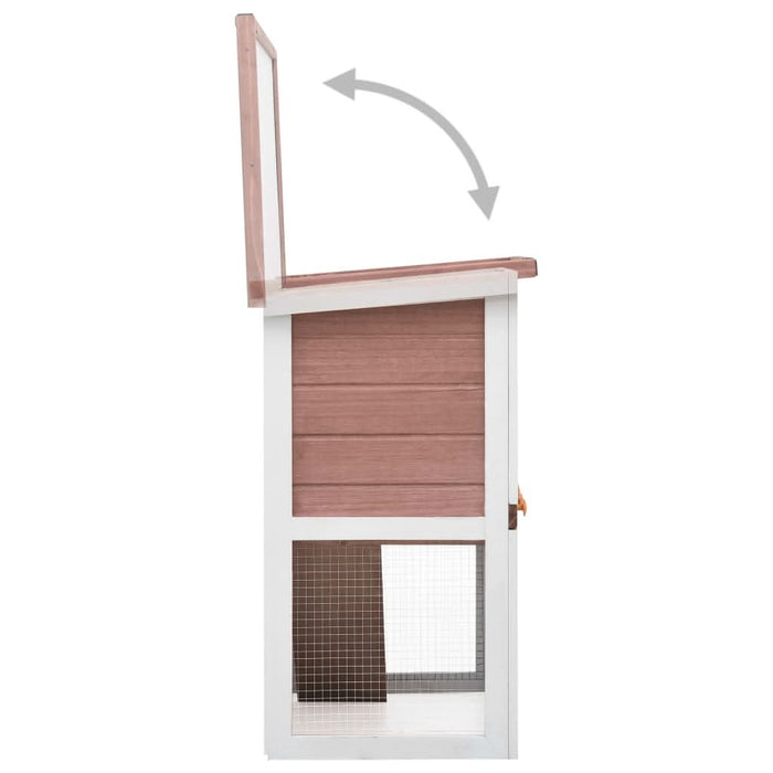 Cușcă de iepuri pentru exterior, 1 ușă, maro, lemn - WALTI WALTI