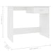Birou, alb, 100 x 50 x 76 cm, PAL - WALTI WALTI