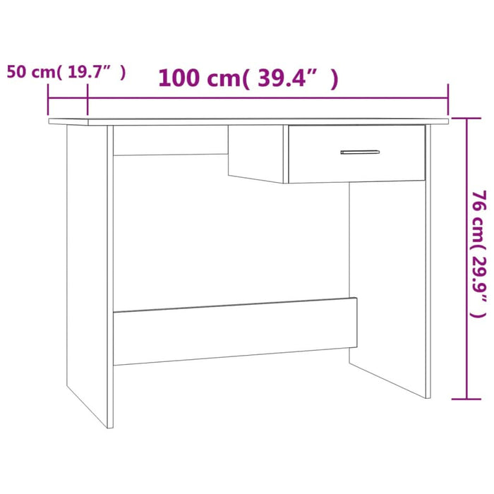 Birou, stejar Sonoma, 100 x 50 x 76 cm, PAL - WALTI WALTI