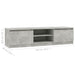 Comodă TV, gri beton, 140 x 40 x 35,5 cm, PAL - WALTI WALTI