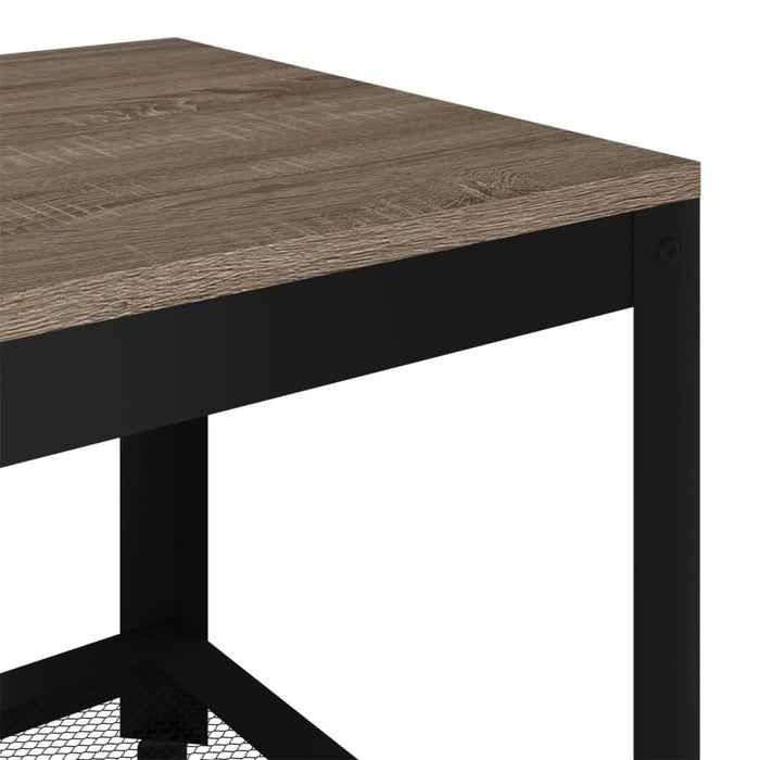 Măsuță de cafea, gri și negru, 90x45x45 cm, MDF și fier - WALTI WALTI