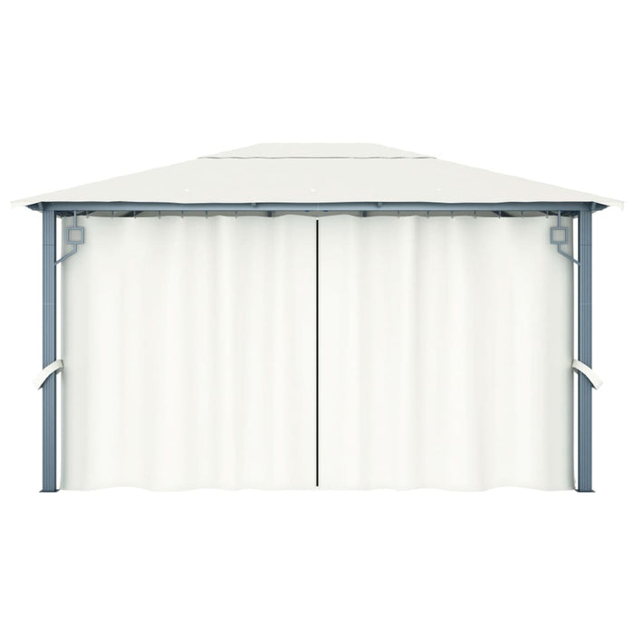 Pavilion cu perdele, crem, 400 x 300 cm, aluminiu - WALTI WALTI