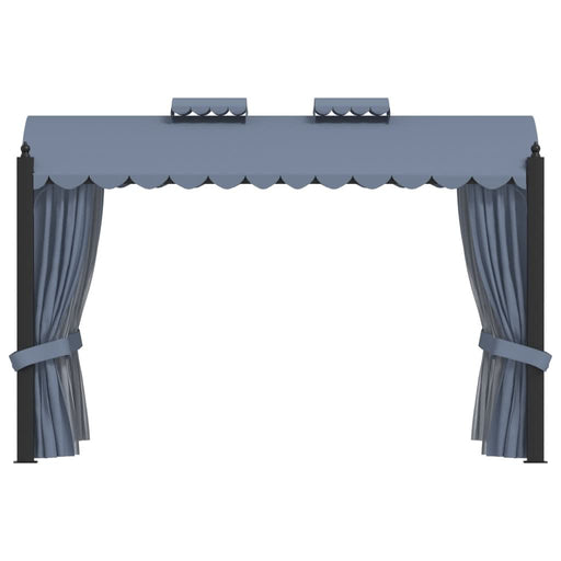 Pavilion cu perdele, antracit, 3 x 4 m, oțel - WALTI WALTI