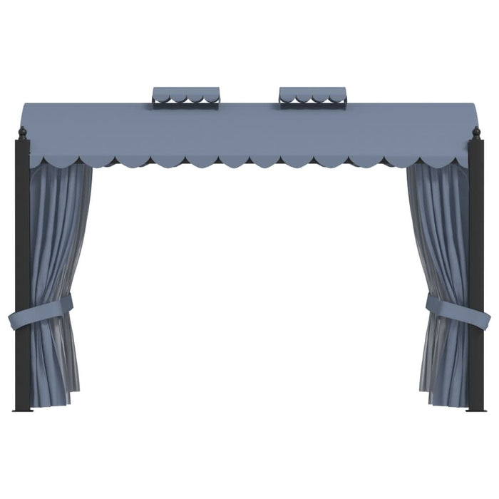 Pavilion cu perdele, antracit, 3 x 4 m, oțel - WALTI WALTI