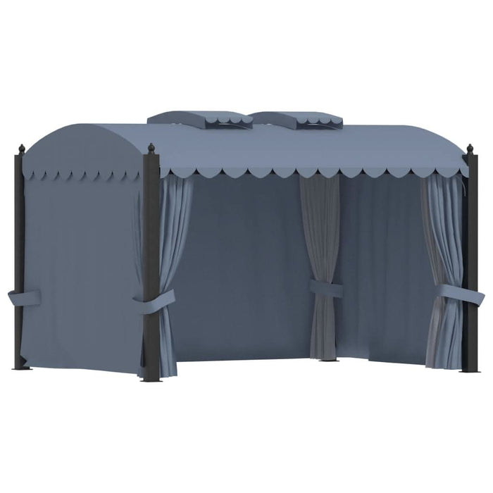 Pavilion cu perdele, antracit, 3 x 4 m, oțel - WALTI WALTI
