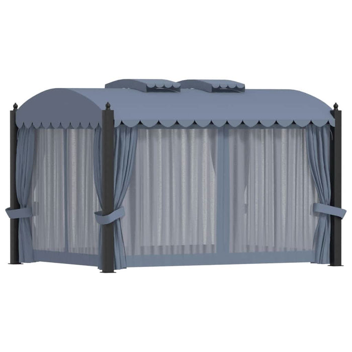 Pavilion cu perdele, antracit, 3 x 4 m, oțel - WALTI WALTI