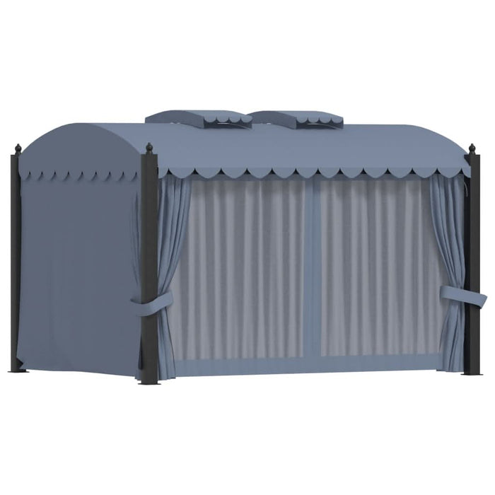 Pavilion cu perdele, antracit, 3 x 4 m, oțel - WALTI WALTI