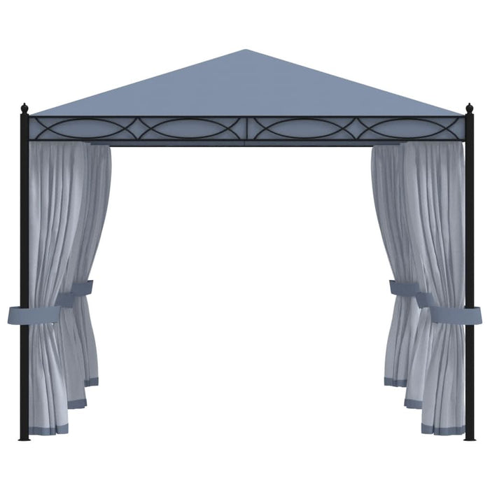 Pavilion cu ecrane din plasă, antracit, 3 x 4 m, oțel - WALTI WALTI