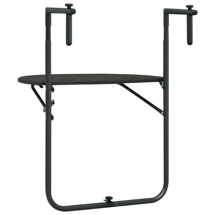 Masă balcon suspendată maro 60x64x83,5 cm plastic aspect ratan - WALTI WALTI
