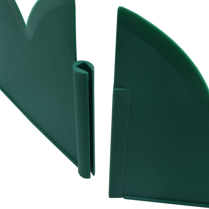 Borduri de gazon, 10 buc., verde, 65x15 cm, PP - WALTI WALTI