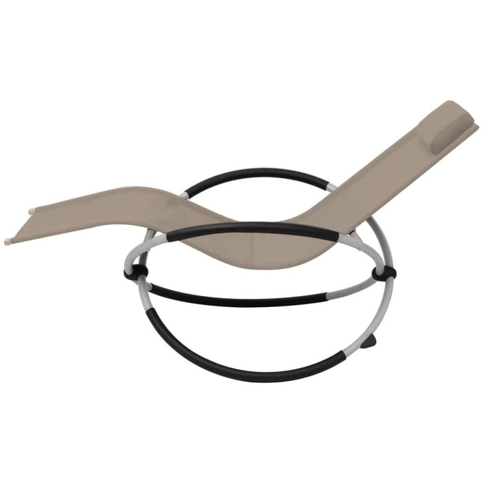 Șezlong geometric de exterior, gri taupe, oțel - WALTI WALTI