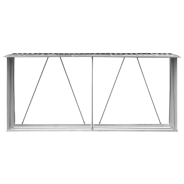 Șopron depozitare lemne antracit 330x84x152 cm oțel galvanizat - WALTI WALTI