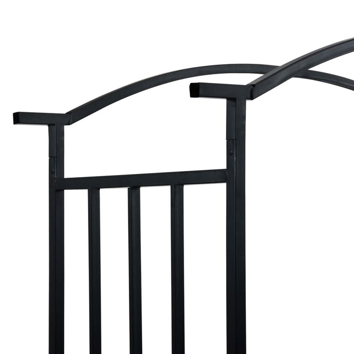 Arcadă de grădină cu bancă, negru, 128 x 50 x 207 cm, fier - WALTI WALTI