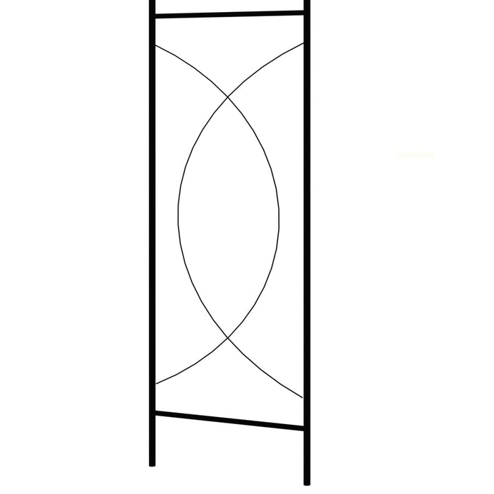 Arcadă de grădină, negru, 150 x 34 x 240 cm, fier - WALTI WALTI