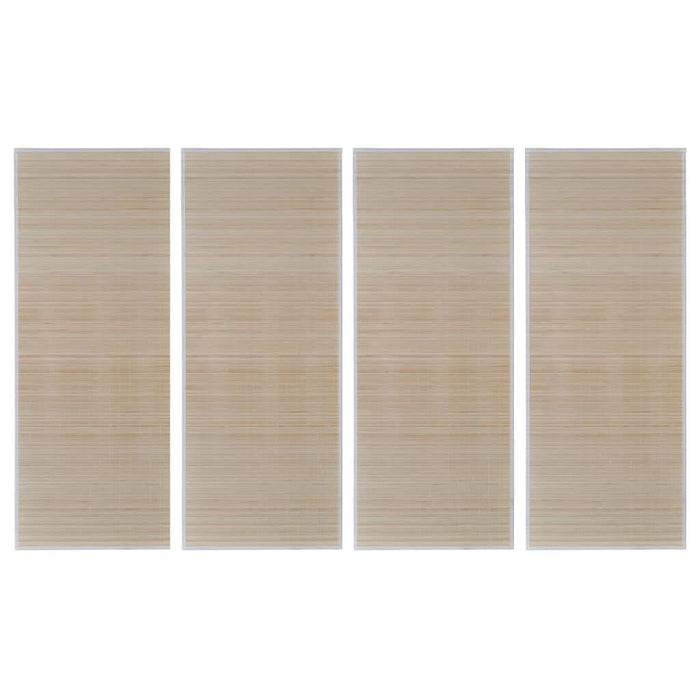 Covoare de bambus natural, 4 buc., 120x180 cm, dreptunghiulare - WALTI WALTI