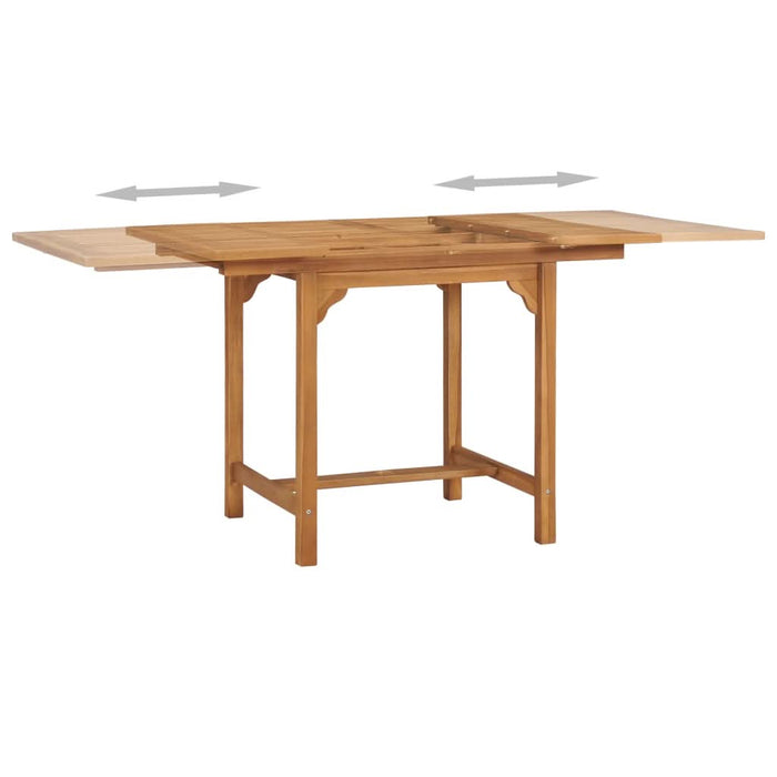 Masă de grădină extensibilă (110-160)x80x75cm lemn masiv tec - WALTI WALTI