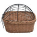 Coș frontal bicicletă cu capac, 50x45x35 cm, salcie naturală - WALTI WALTI