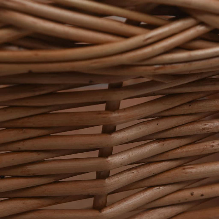 Coș frontal bicicletă cu capac, 50x45x35 cm, salcie naturală - WALTI WALTI