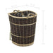 Coș lemne foc curele de transport, natural 44,5x37x50 cm salcie - WALTI WALTI